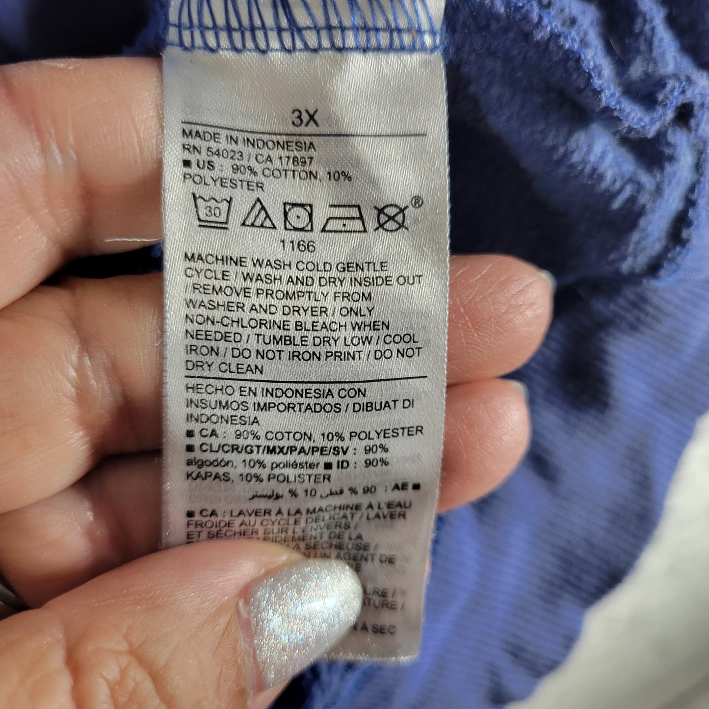 Old Navy Laid Back Easy Going Crop Sweatshirt 3X Blue Crew Neck SWE117E