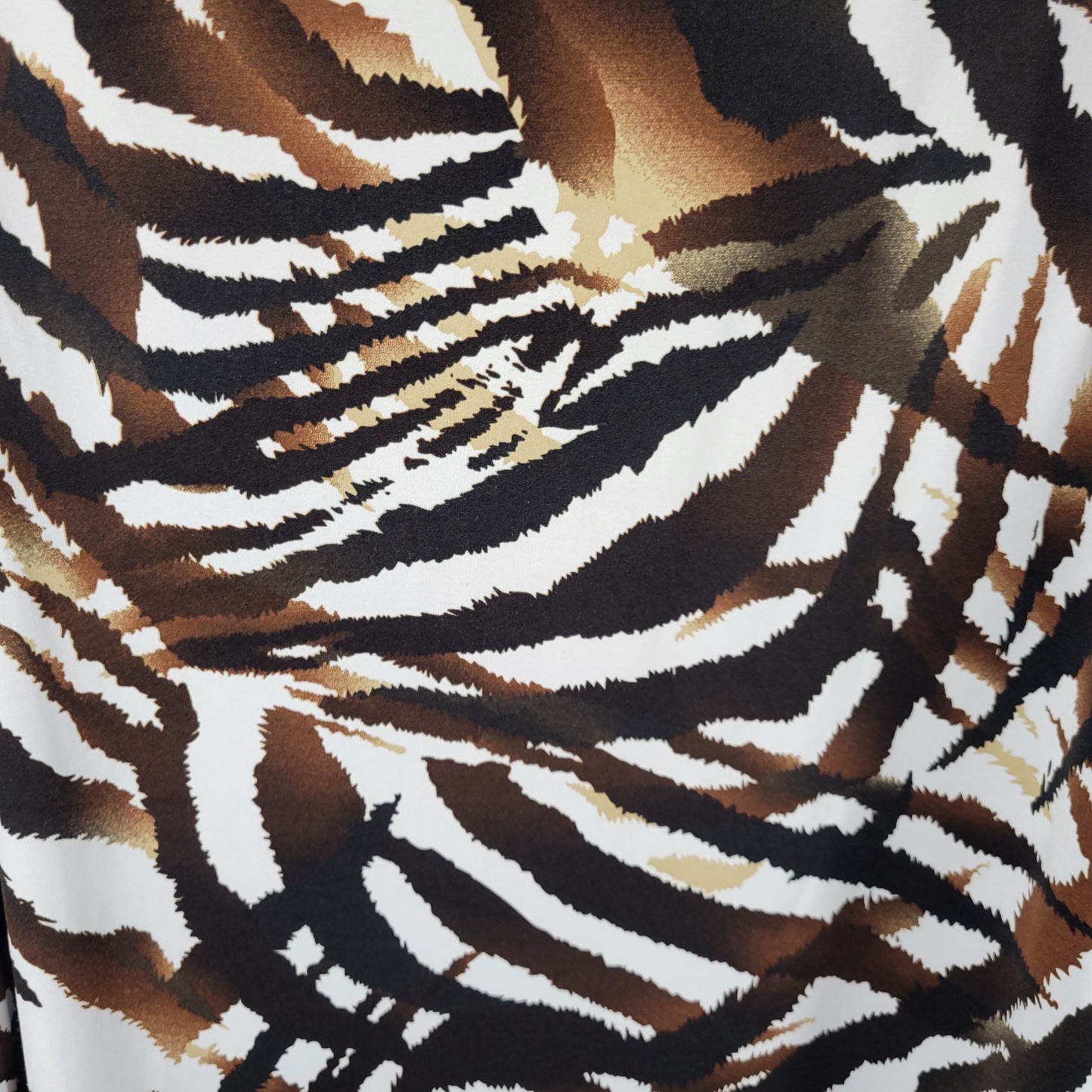 Antthony Womens Tunic 3X Brown Black Animal Print Sleeveless Top Blouse ANI60E