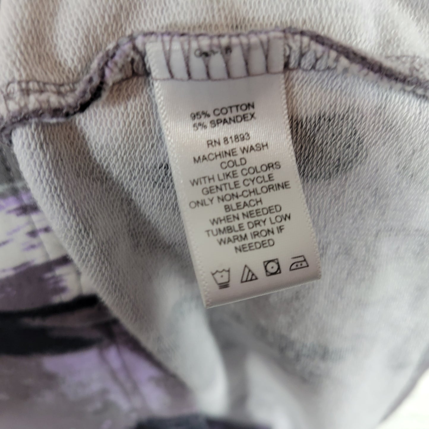 Denim & Co Active Womens Top XL Watercolor Full Zip Sleeveless High Neck WAT5E