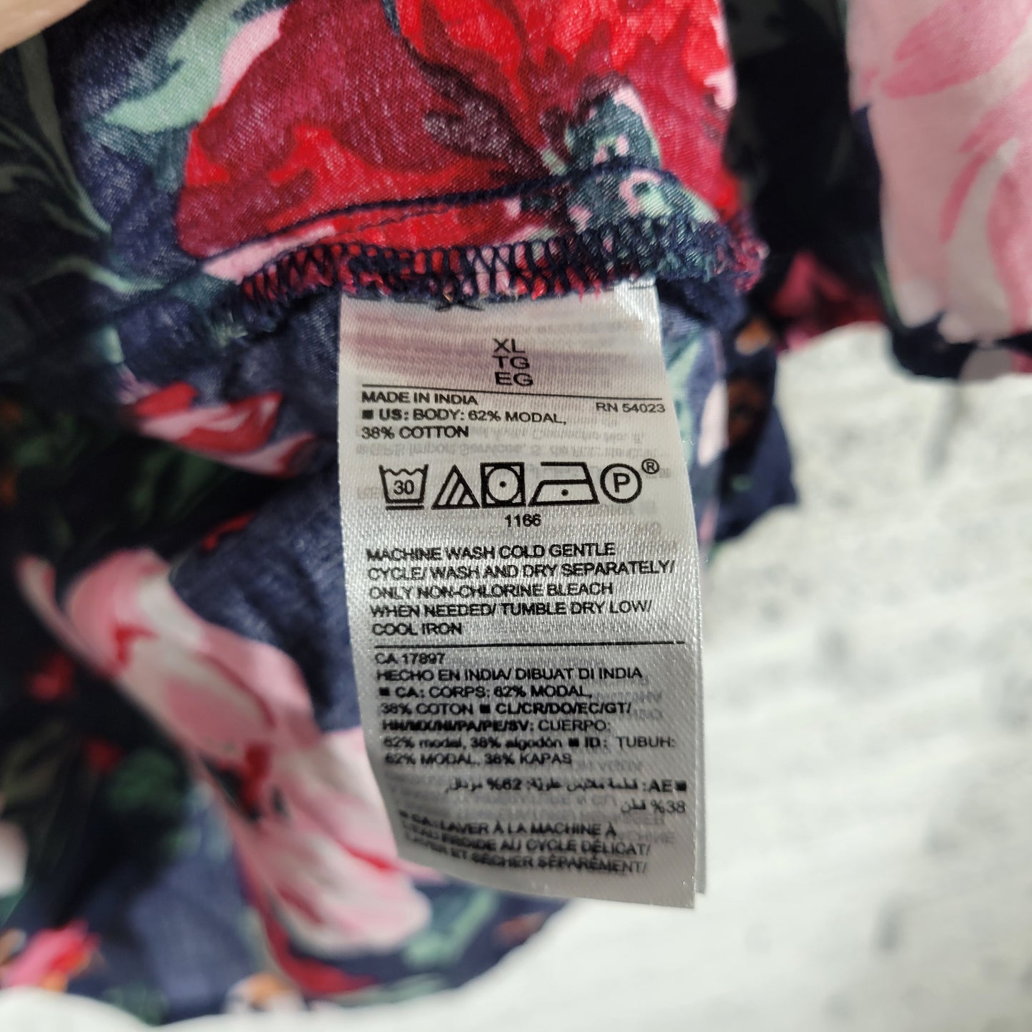 Old Navy Womens Camisole XL Floral V-Neck Rayon Cotton Strappy Tank Top FLO240E