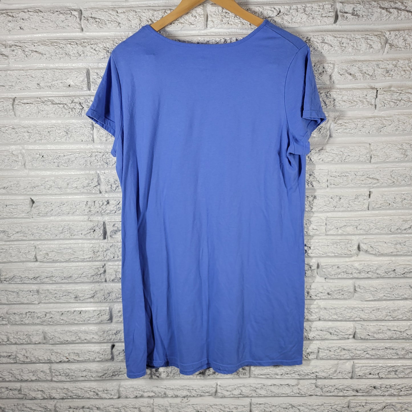Secret Treasures L/XL Blue Pajama Top VNeck Sleepwear Short Sleeve Bear BLU67E