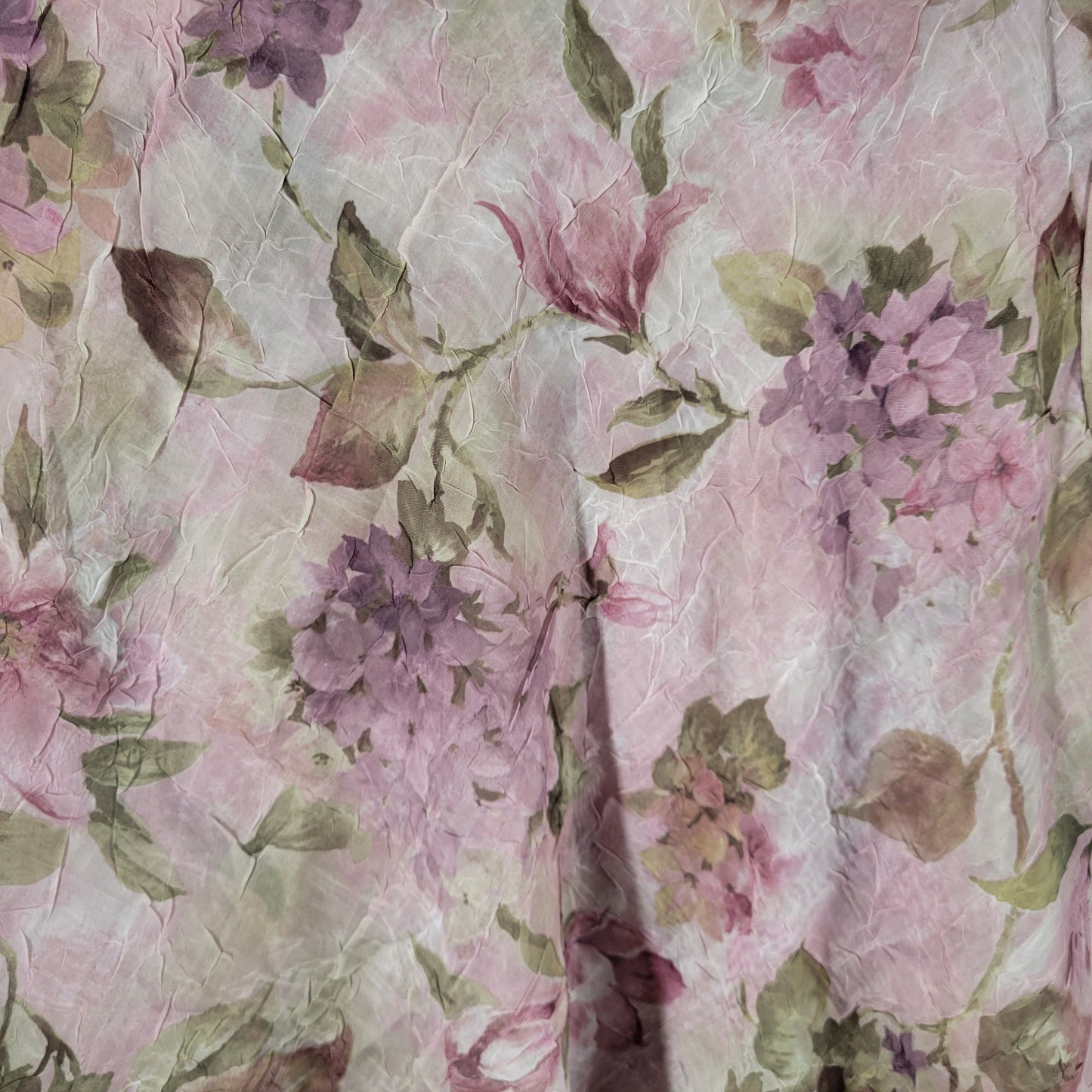 Jessica Howard Purple Green Floral Chiffon Midi Shirt Dress 20P Petite FLO59E