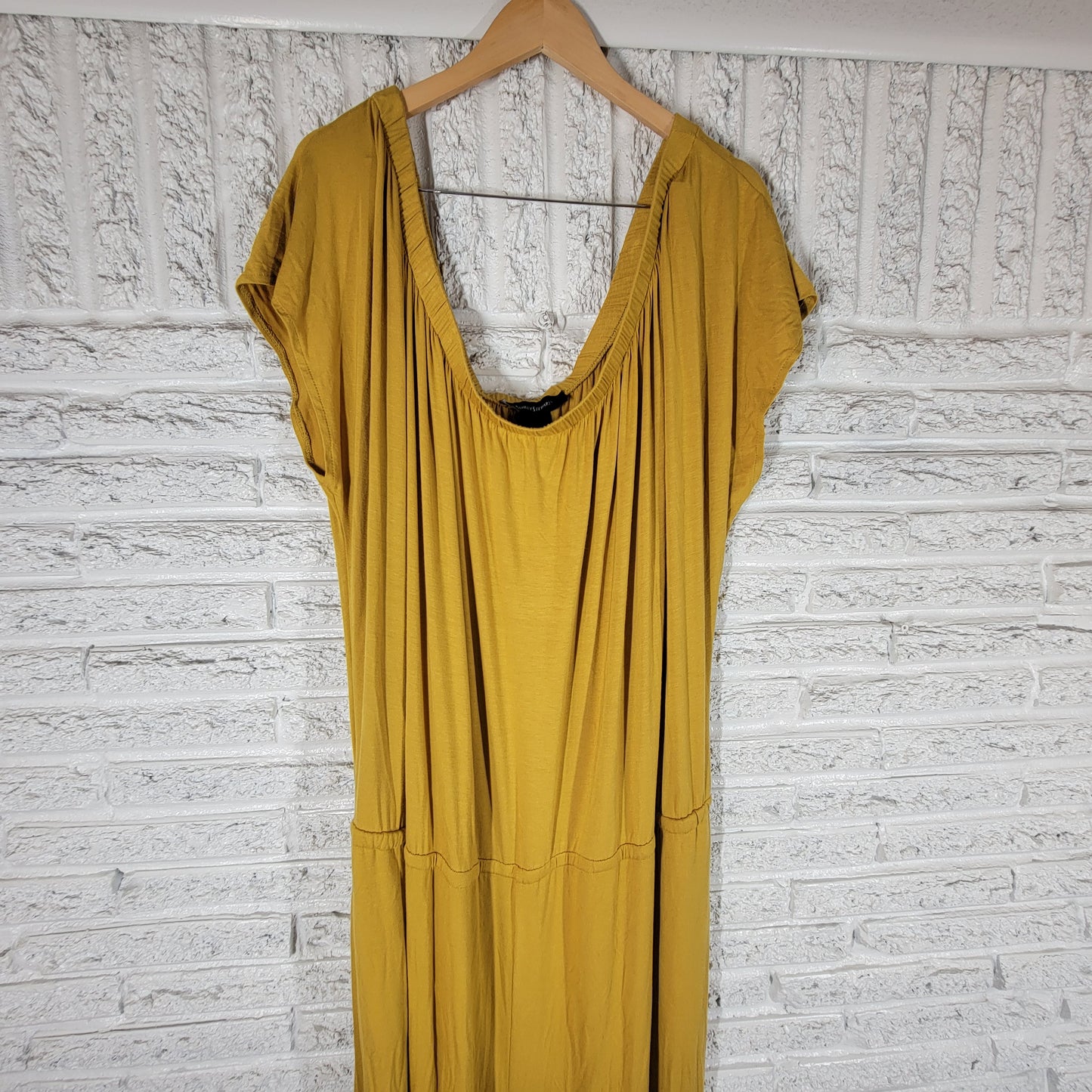 Ashley Stewart Jumpsuit Womens 30 32 Tall Gold Sleeveless Pockets SWE137E