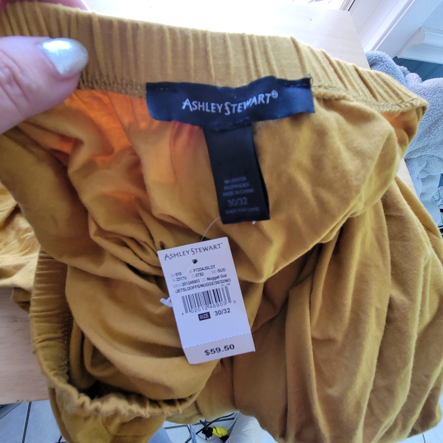 Ashley Stewart Jumpsuit Womens 30 32 Tall Gold Sleeveless Pockets SWE137E