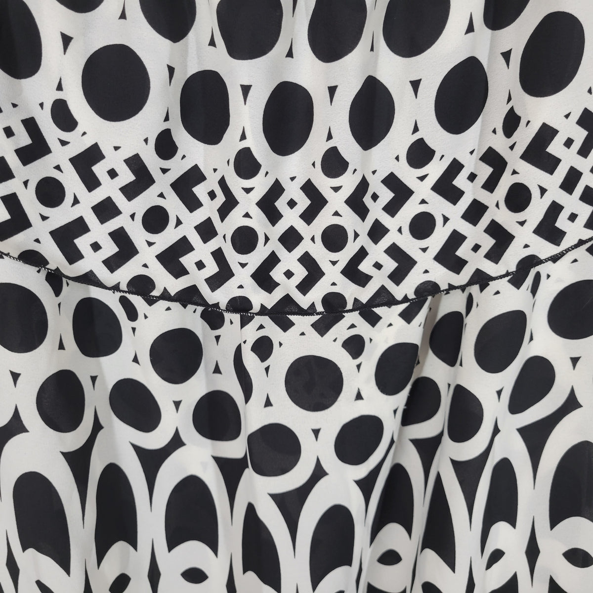 Ashley Stewart Dress/Tunic Plus Size 22 24 Black White Off Shoulder GEO136E