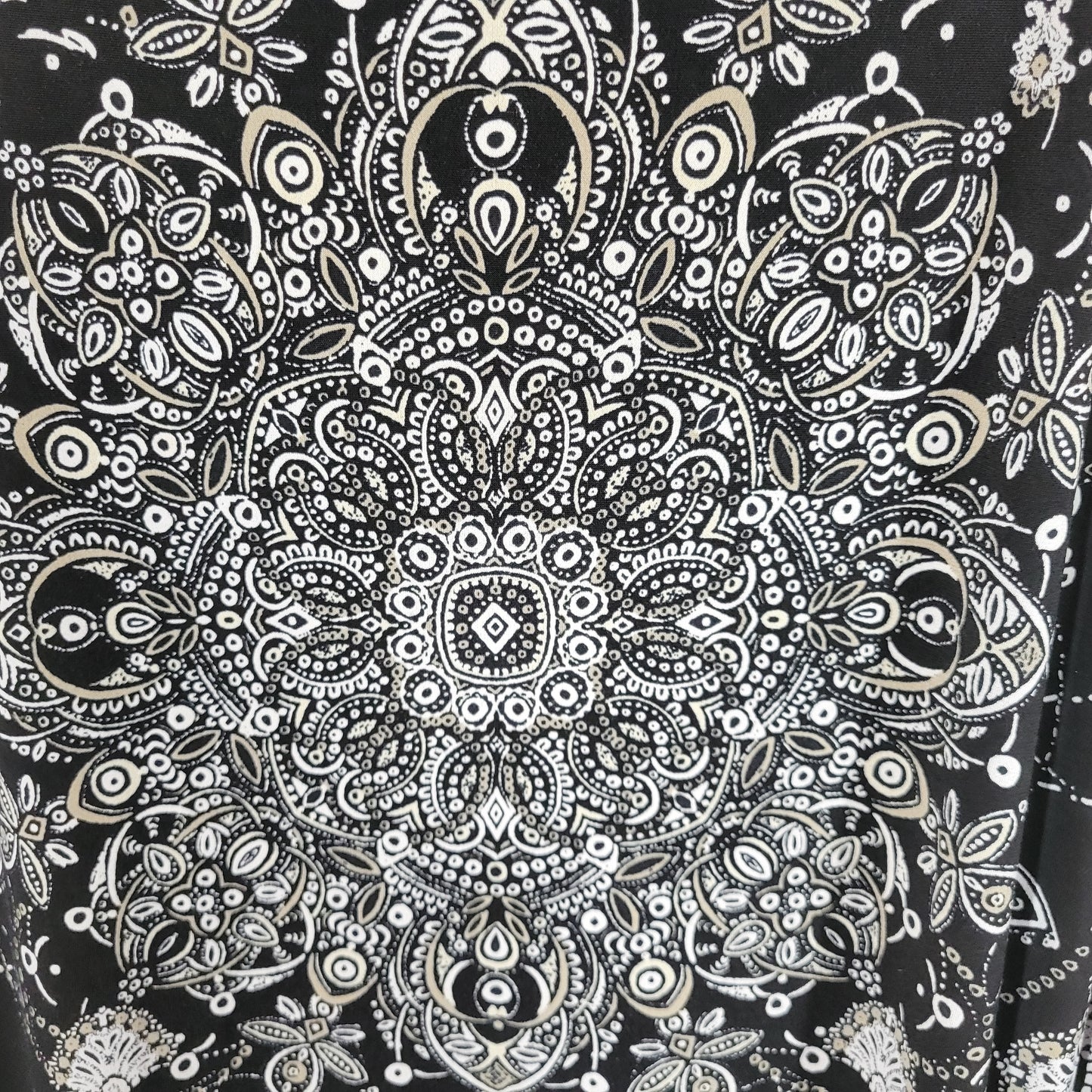 Style Co Dress Womens XL Black White Geometric 3/4 Sleeve Casual Mini GEO57XE