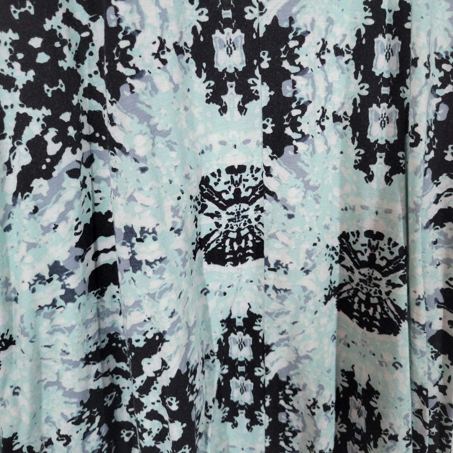 Bobbie Brooks Tunic Women 2X Blue Black Tie Dye V-Neck Sleeveless Casual A14E