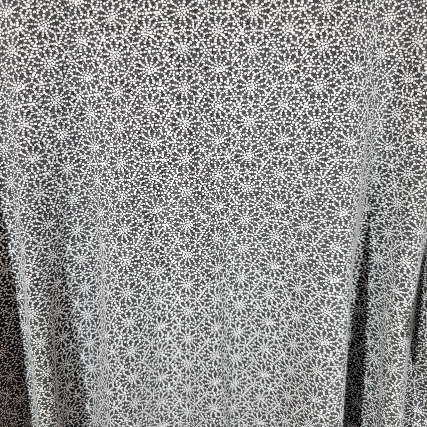 Woman Within Womens Tee 3X Gray White Geometric V-Neck Short Sleeve GEO27E