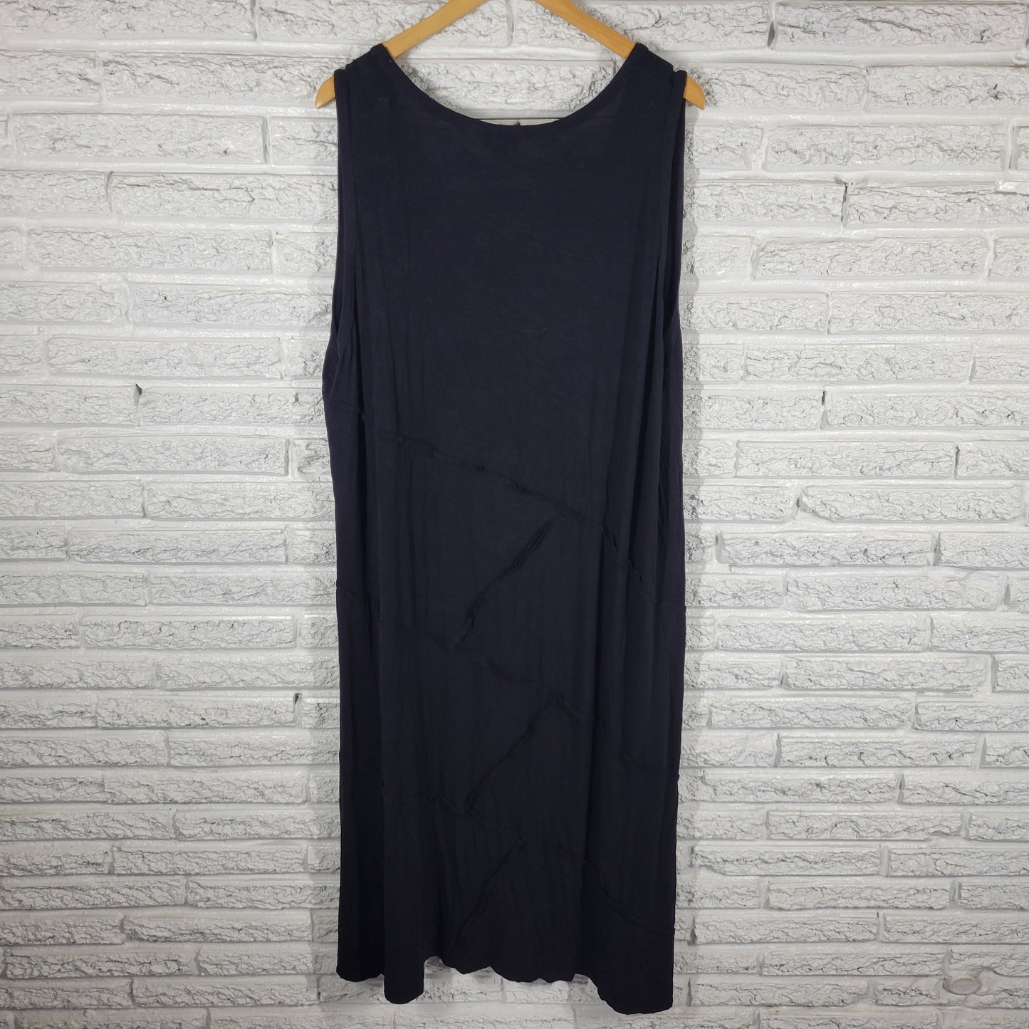 Avenue Womens Tank Midi Dress 30 32 Black Pintuck Sleeveless Rayon BLA89E