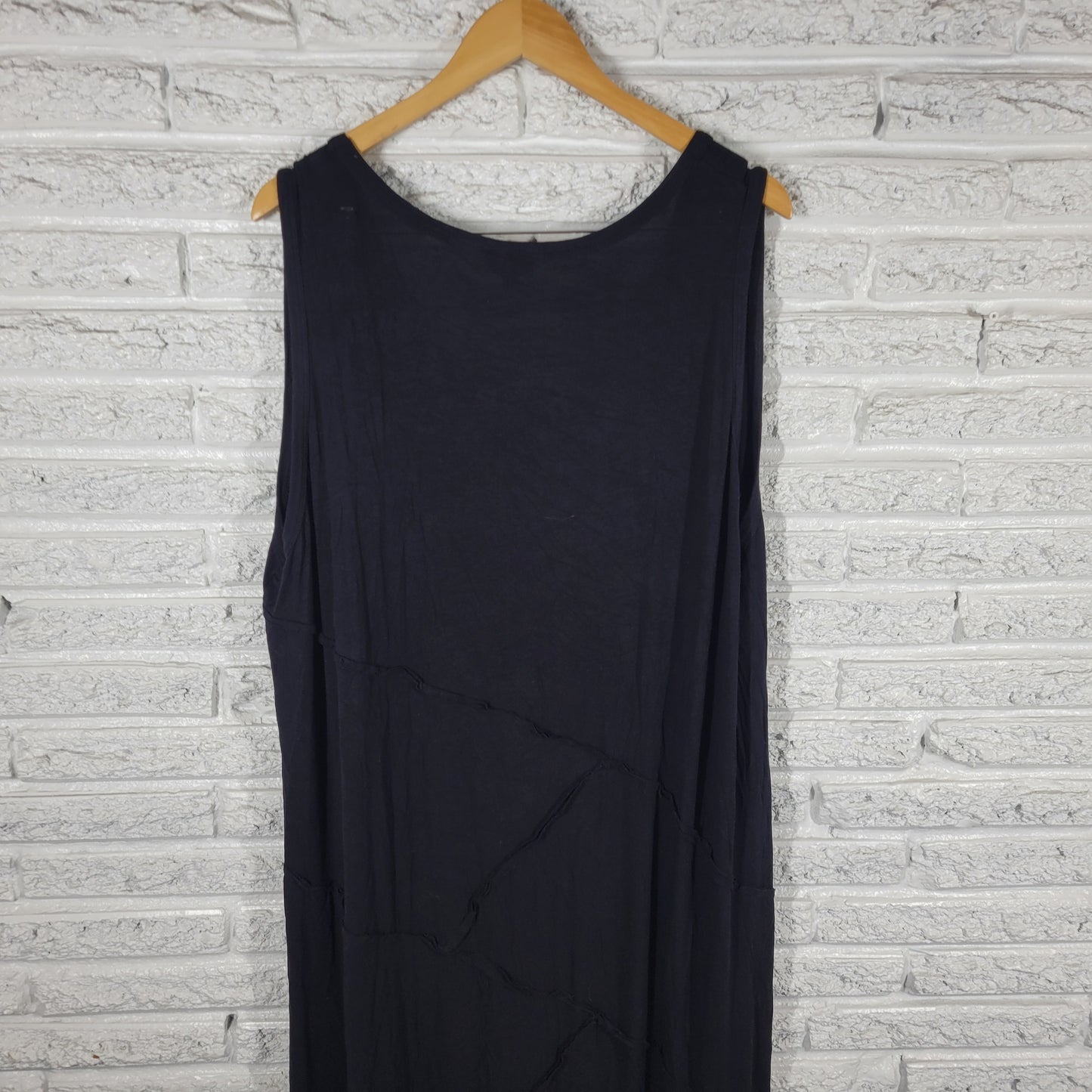 Avenue Womens Tank Midi Dress 30 32 Black Pintuck Sleeveless Rayon BLA89E