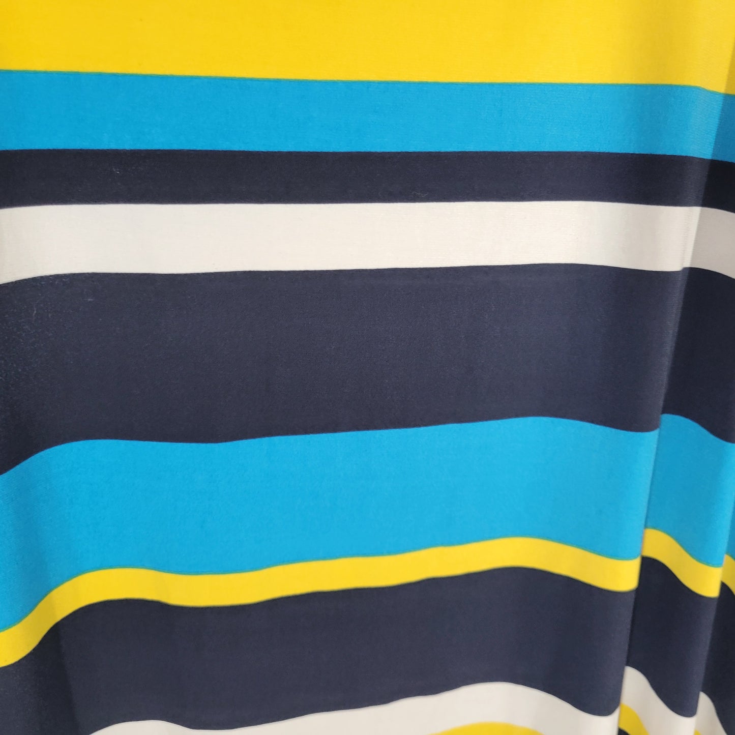 Susan Graver Women Tank Top XL Multicolor Striped Sleeveless Blouse Slit STR29E