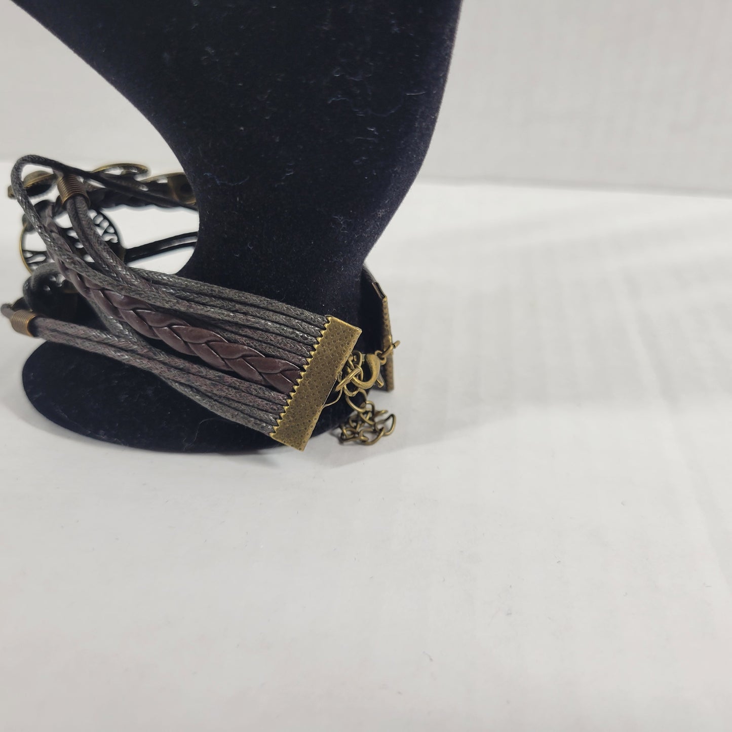 Braided Leather Cord Wrap Bracelet Treble Clef Skull Tree of Life Believe B19E