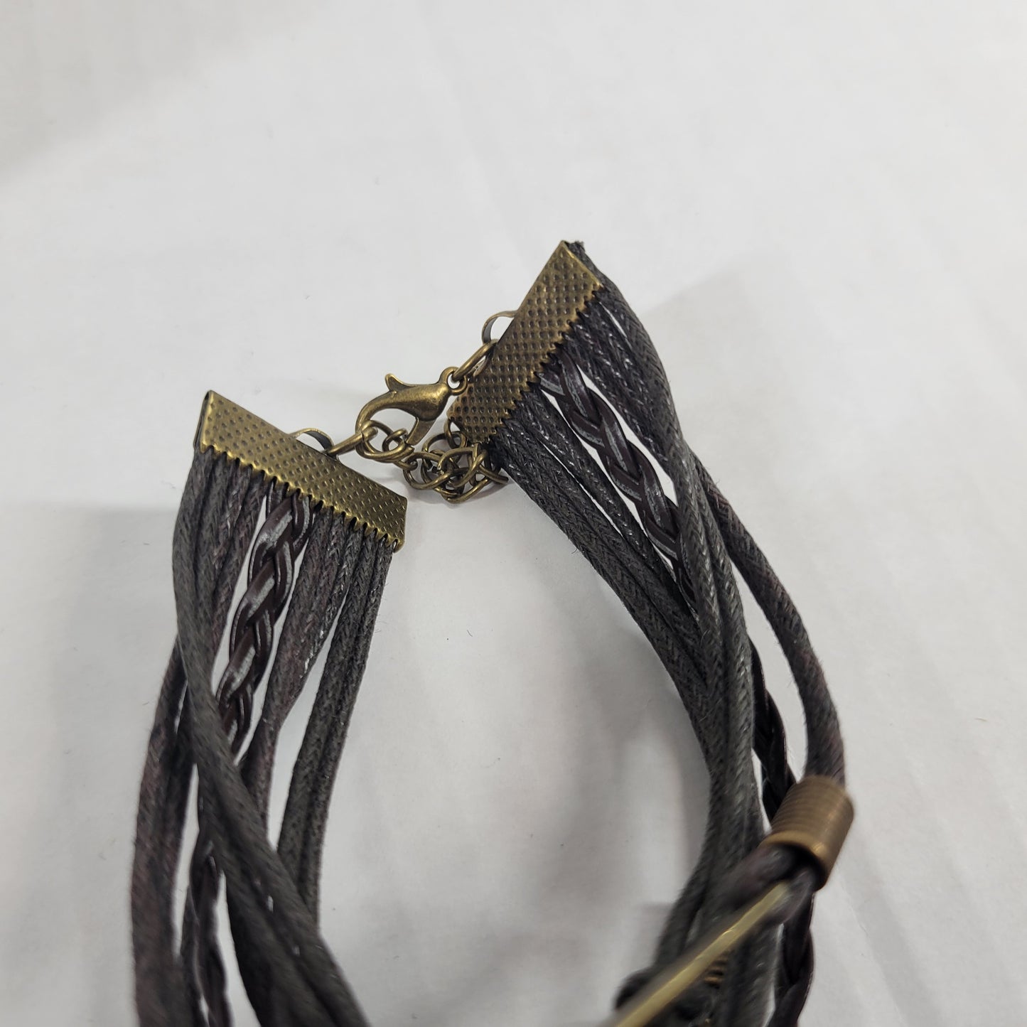 Braided Leather Cord Wrap Bracelet Treble Clef Skull Tree of Life Believe B19E