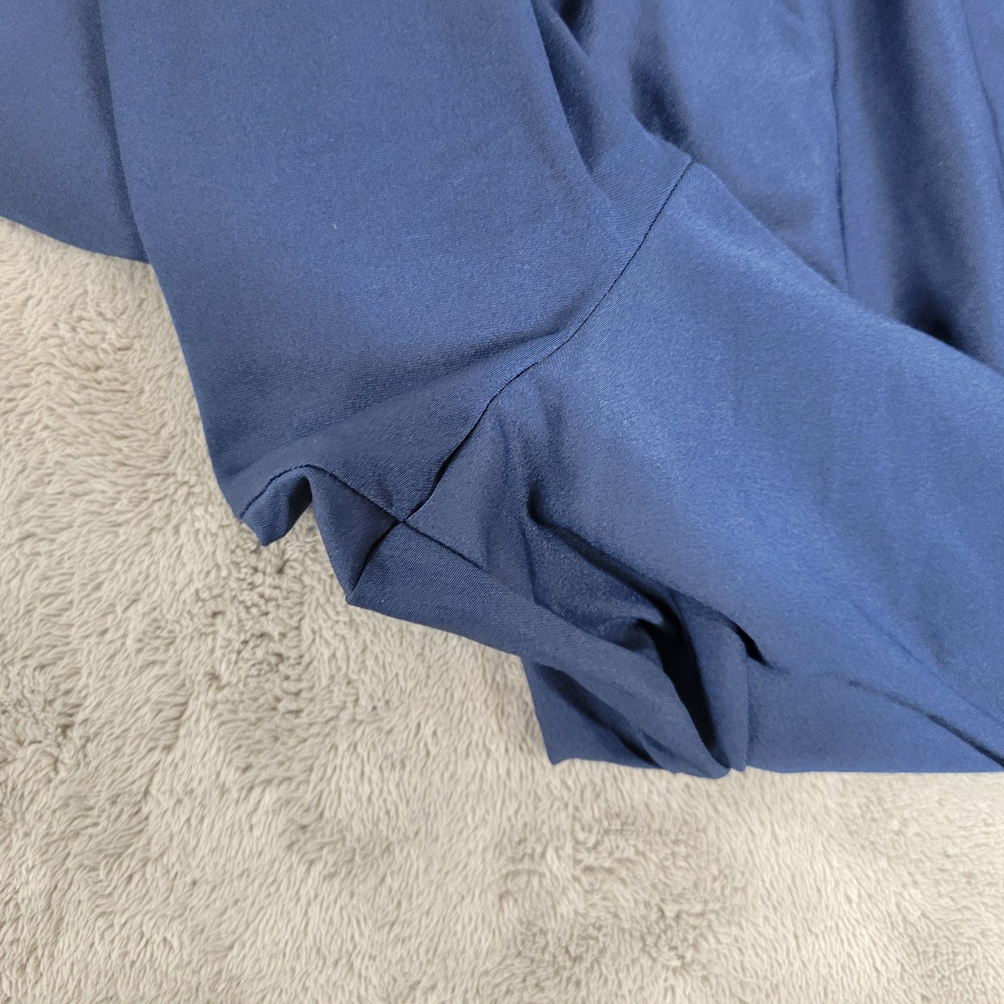 Slinky Brand 1X Blue Pants Straight Leg Elastic Waist Pull On Dress Pants BLU77E