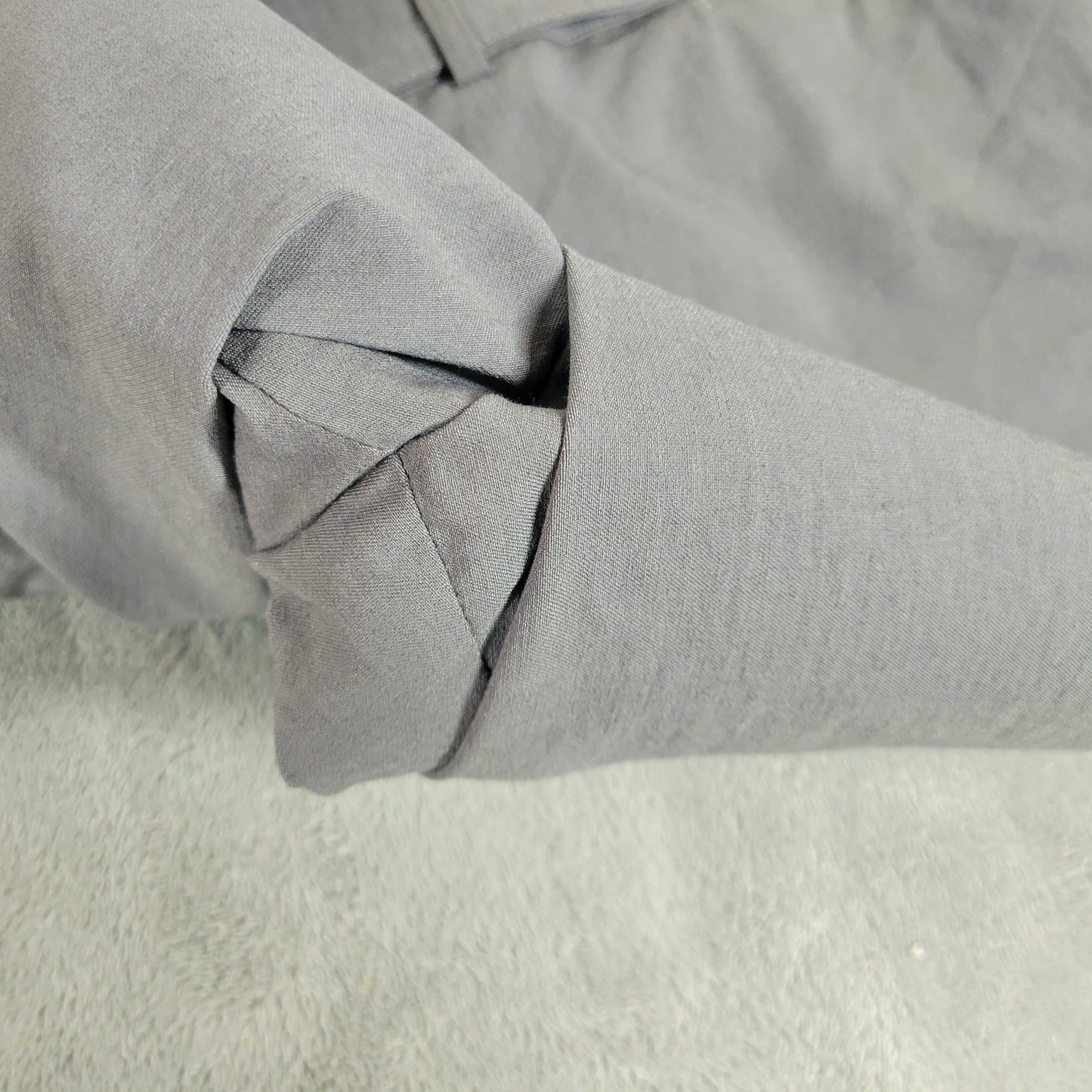 Lane Bryant 20P Gray Dress Pants Straight Leg Stretch Zip 36W 27L Petite GRA50E