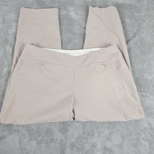 Investments II Womens 16WS Dress Pants Beige Straight Leg Petite Pockets B8E