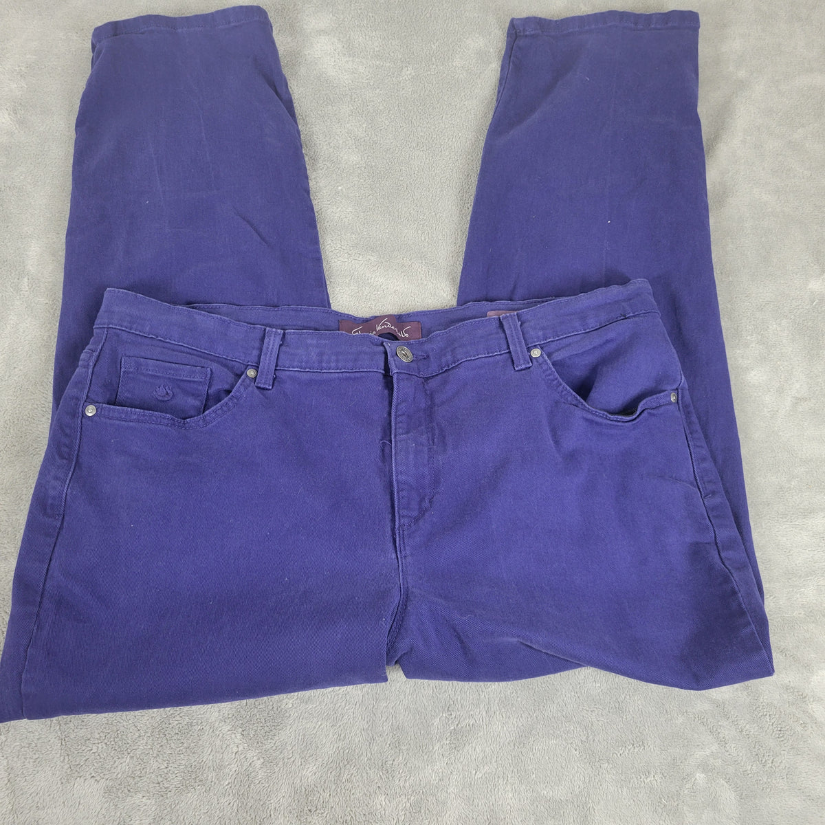 Gloria Vanderbilt Amanda Jeans 18W Blue Straight Leg Stretch Elastic Waist SL84E