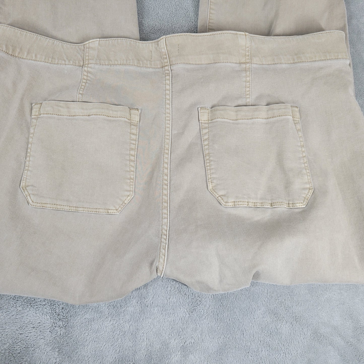 Westbound Womens 18W Capri Pants Tan Pull On Denim Elastic Waist Stretch CAP16E