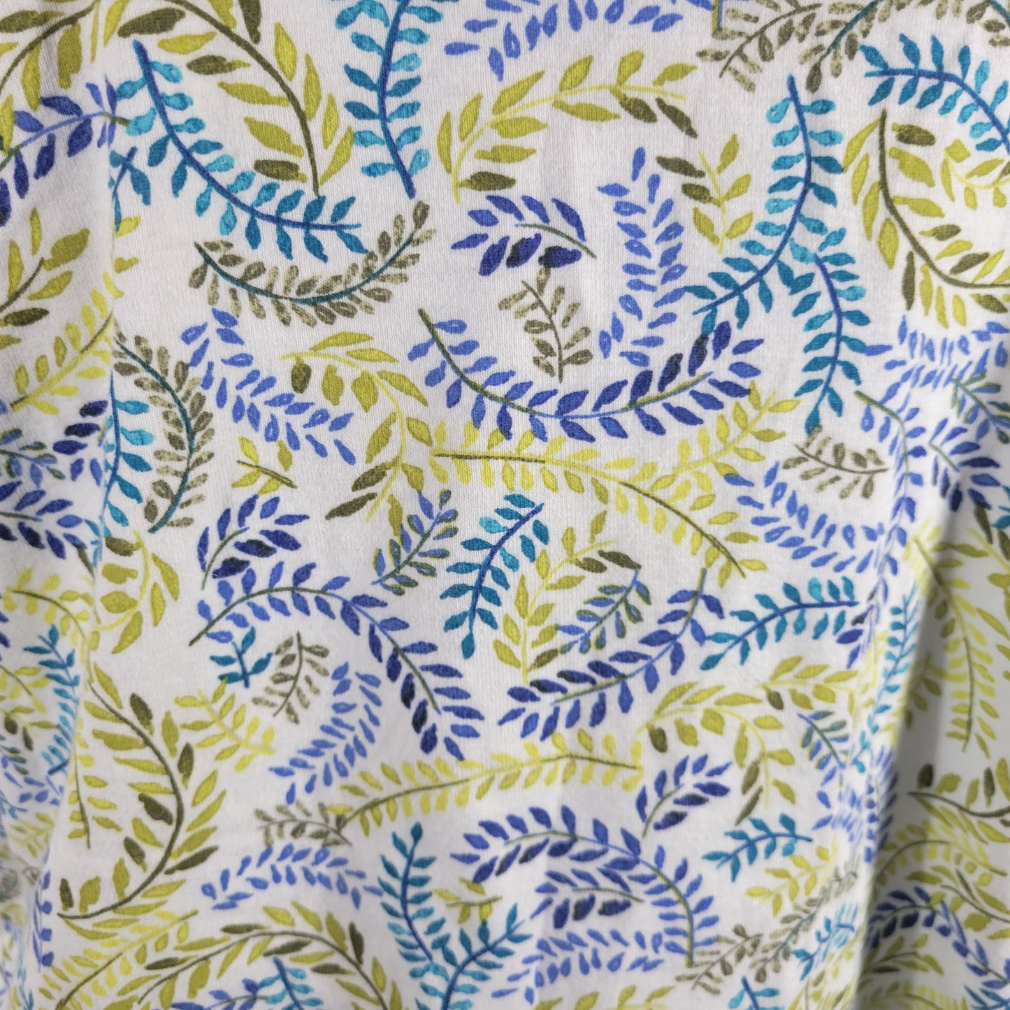 Croft & Barrow Womens XL Top Cotton Floral Short Sleeve T Shirt Casual FLO244E