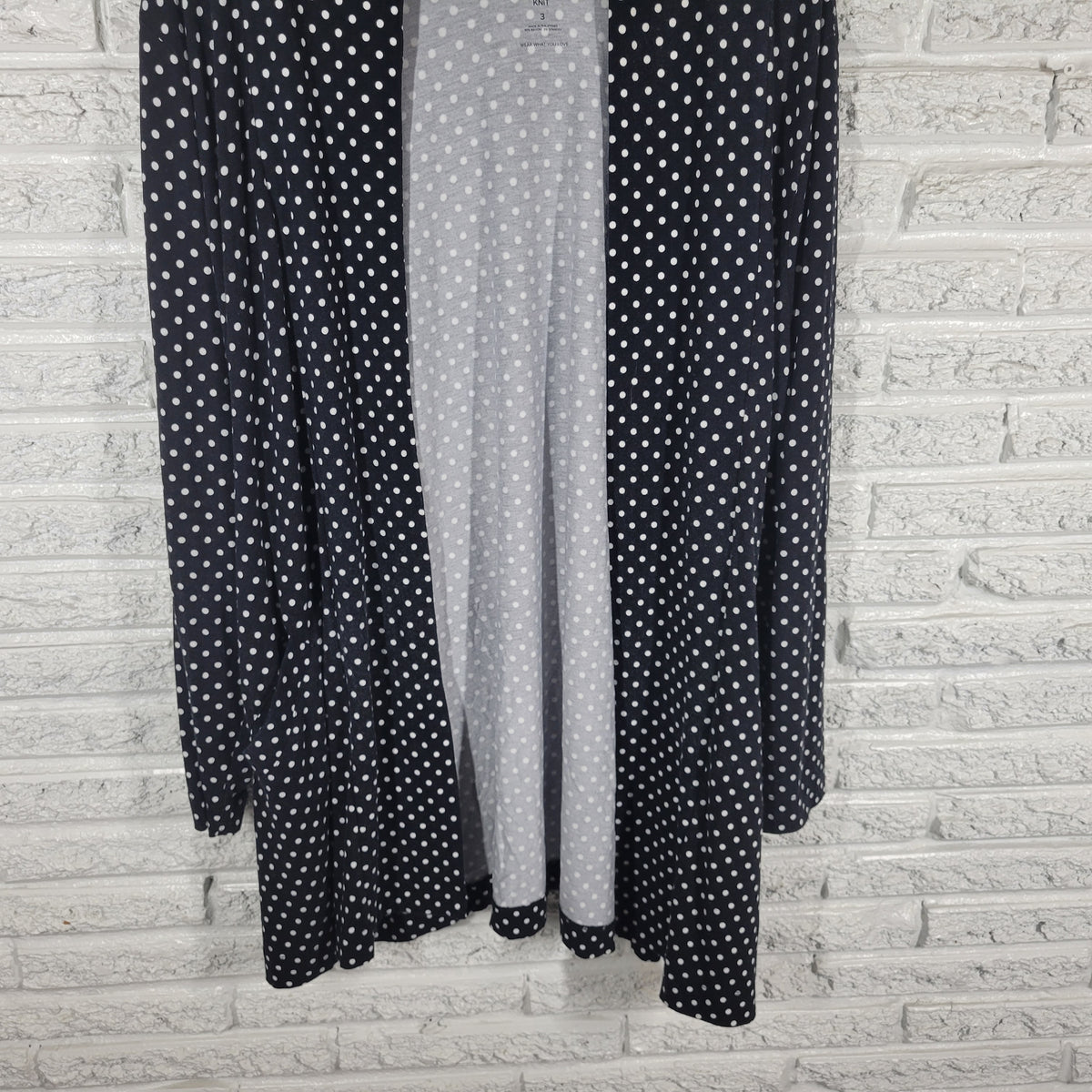 Torrid Super Soft Knit Cardigan 3X Black White Polka Dot Long Sleeve Top GEO112E