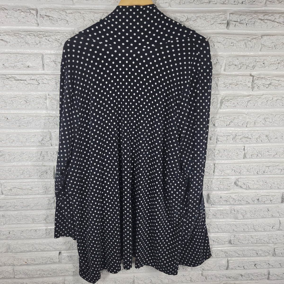Torrid Super Soft Knit Cardigan 3X Black White Polka Dot Long Sleeve Top GEO112E