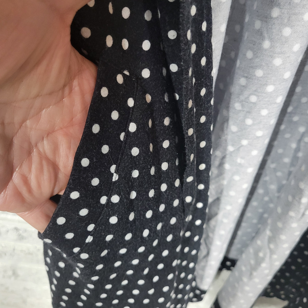 Torrid Super Soft Knit Cardigan 3X Black White Polka Dot Long Sleeve Top GEO112E