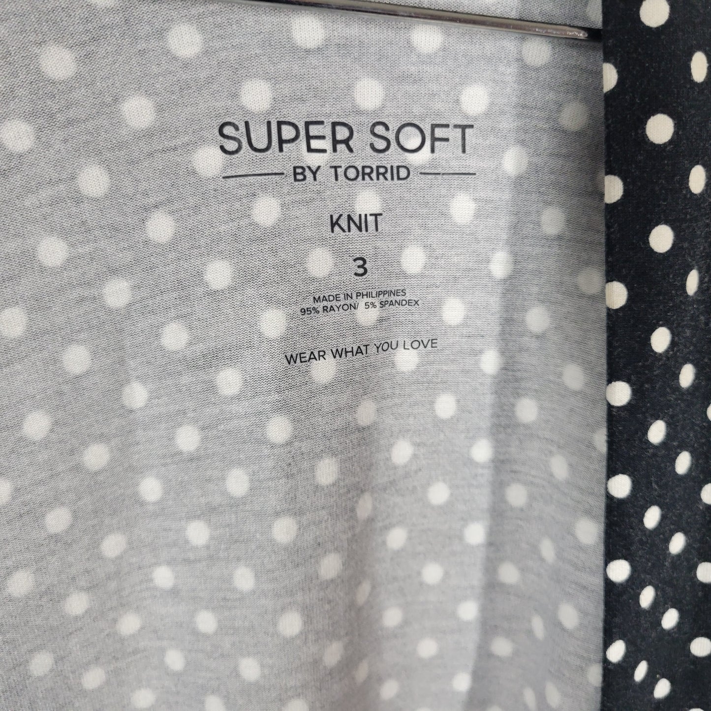 Torrid Super Soft Knit Cardigan 3X Black White Polka Dot Long Sleeve Top GEO112E