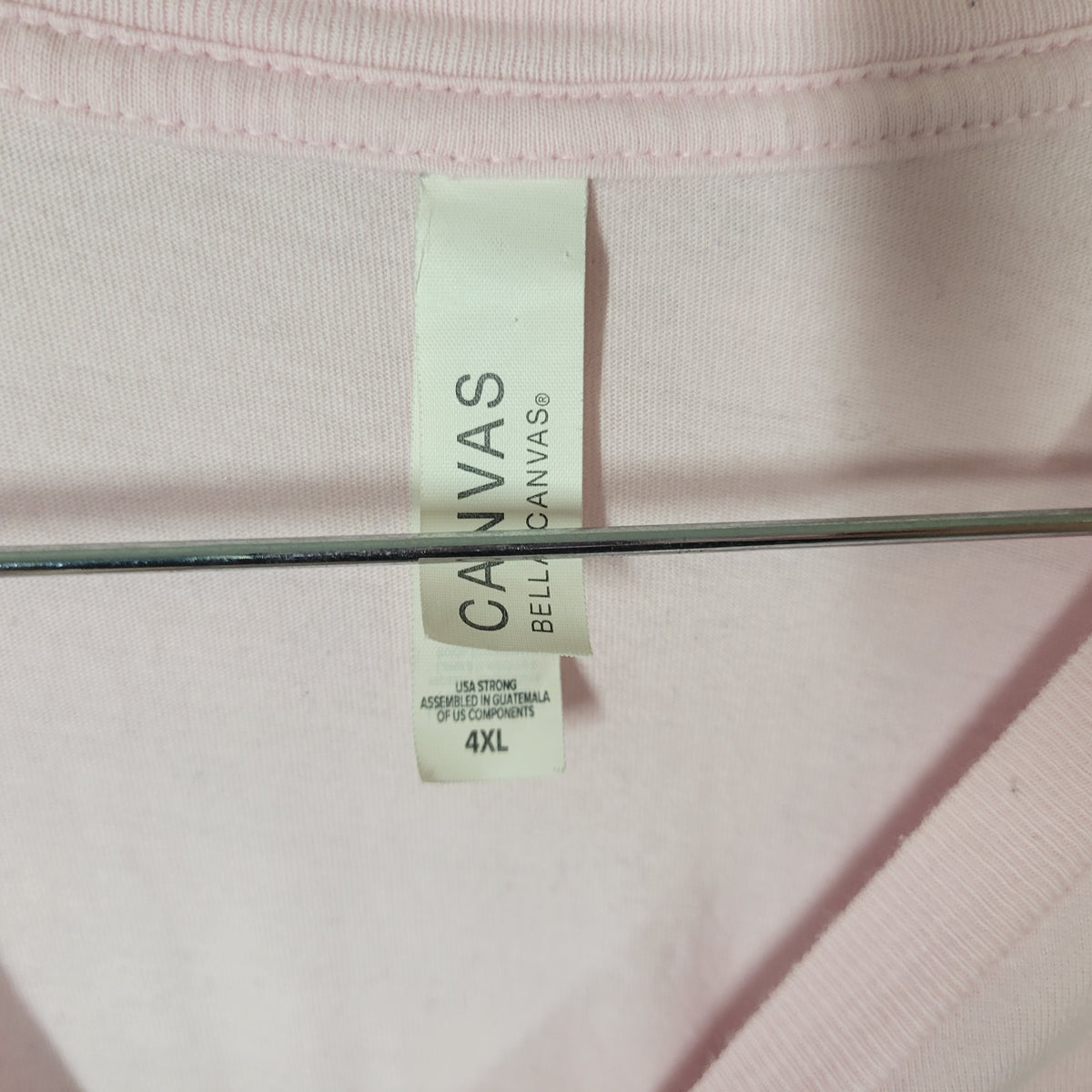 Bella Canvas Womens 4XL Pink Graphic T Shirt Distressed Red Alphabet PIN15E
