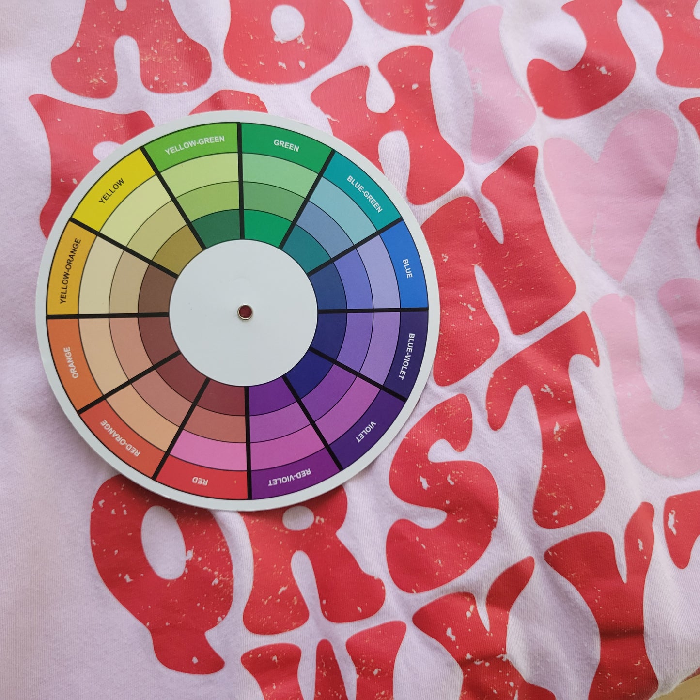 Bella Canvas Womens 4XL Pink Graphic T Shirt Distressed Red Alphabet PIN15E