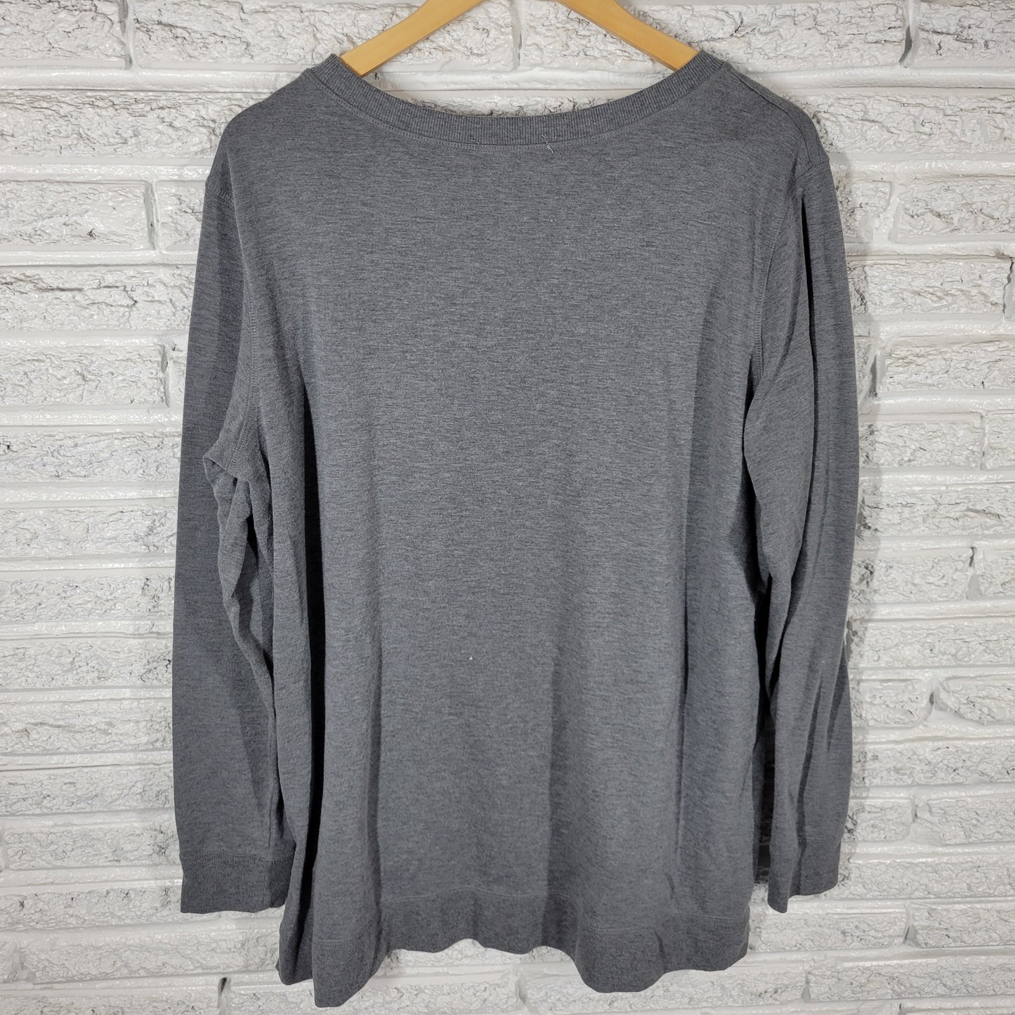 C. Wonder Womens XXL Gray Time To Wine Down Sweatshirt Embroidered Top B9E