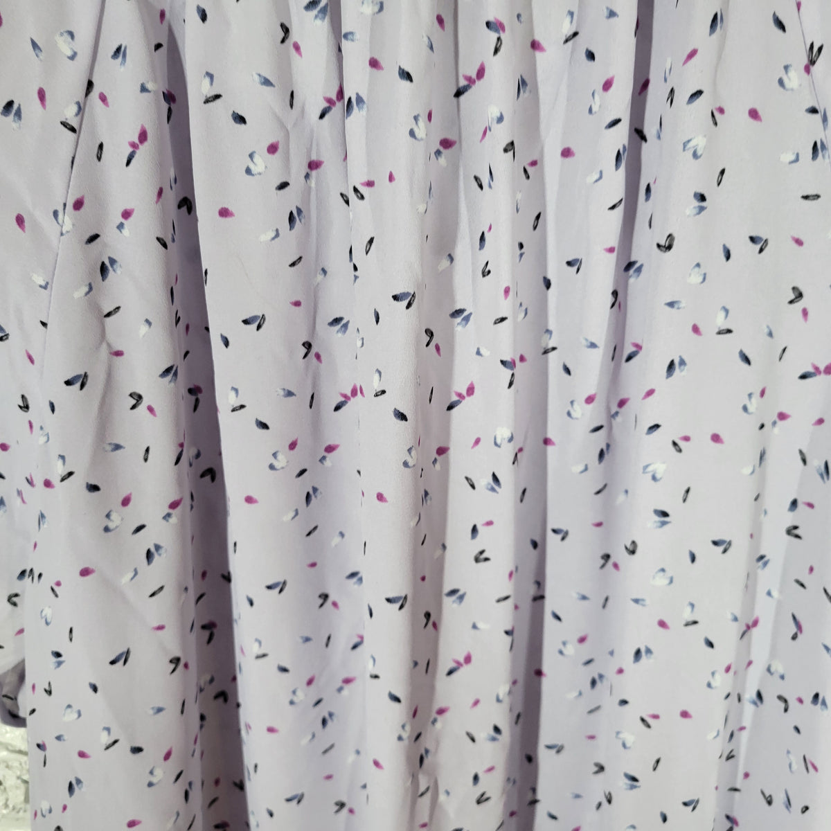 Croft & Barrow Womens Top 3X Plus Floral Petals Frilly Keyhole Flutter FLO82E