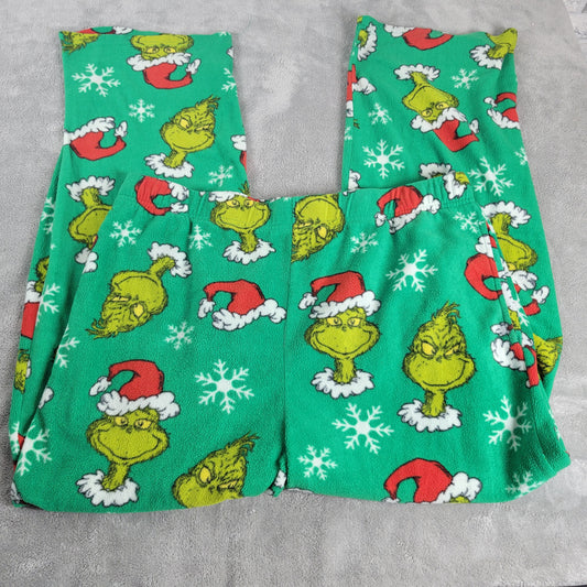 Dr Seuss The Grinch Christmas Fleece Pajama Pants Women 2XL Plus Green NOV64XE