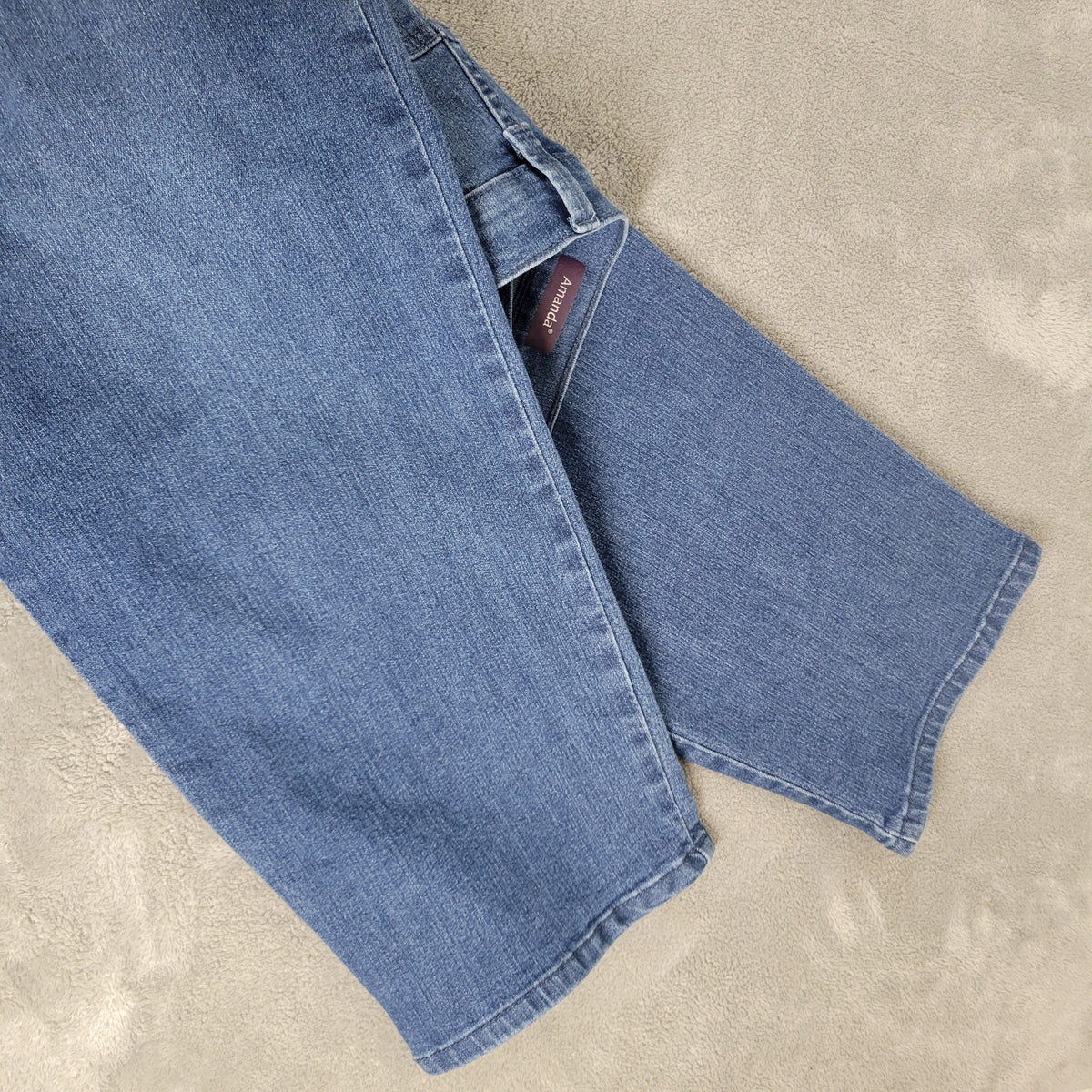 Gloria Vanderbilt Amanda Jeans 18W Medium Wash Elastic Waist Straight SL105E