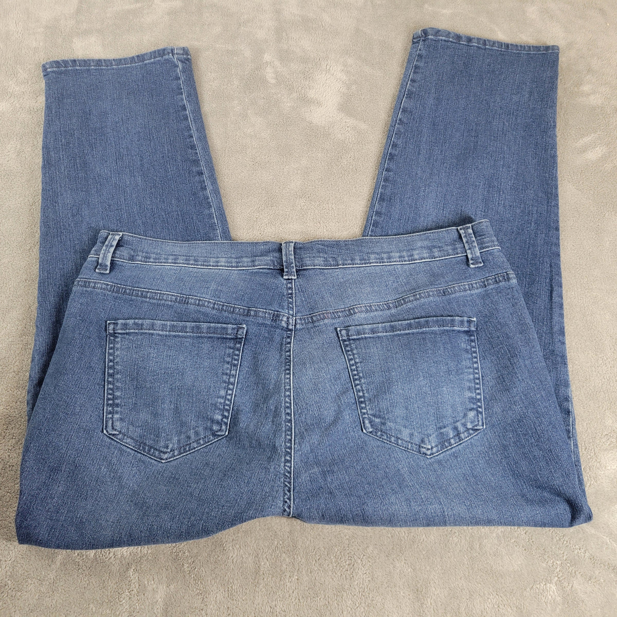 Gloria Vanderbilt Amanda Jeans 18W Medium Wash Elastic Waist Straight SL105E