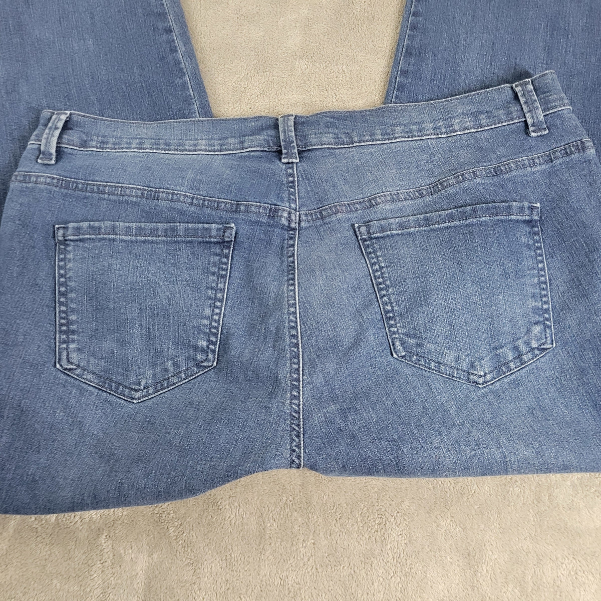 Gloria Vanderbilt Amanda Jeans 18W Medium Wash Elastic Waist Straight SL105E