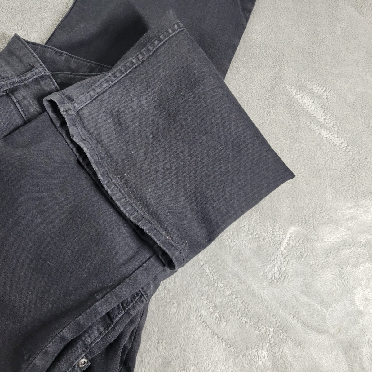 Lee Womens Jeans 22W Plus Black Denim Elastic Waist Bootcut Stretch BOO6E