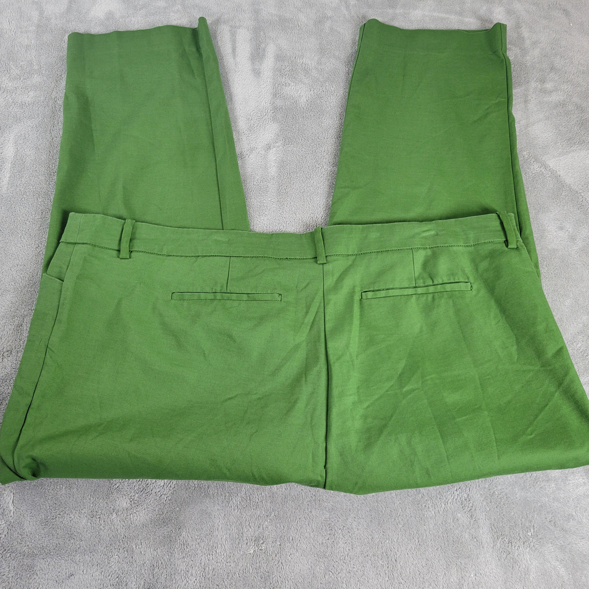 Liz Claiborne Emma Pants 20W Green Straight Leg Elastic Waist GRE39E