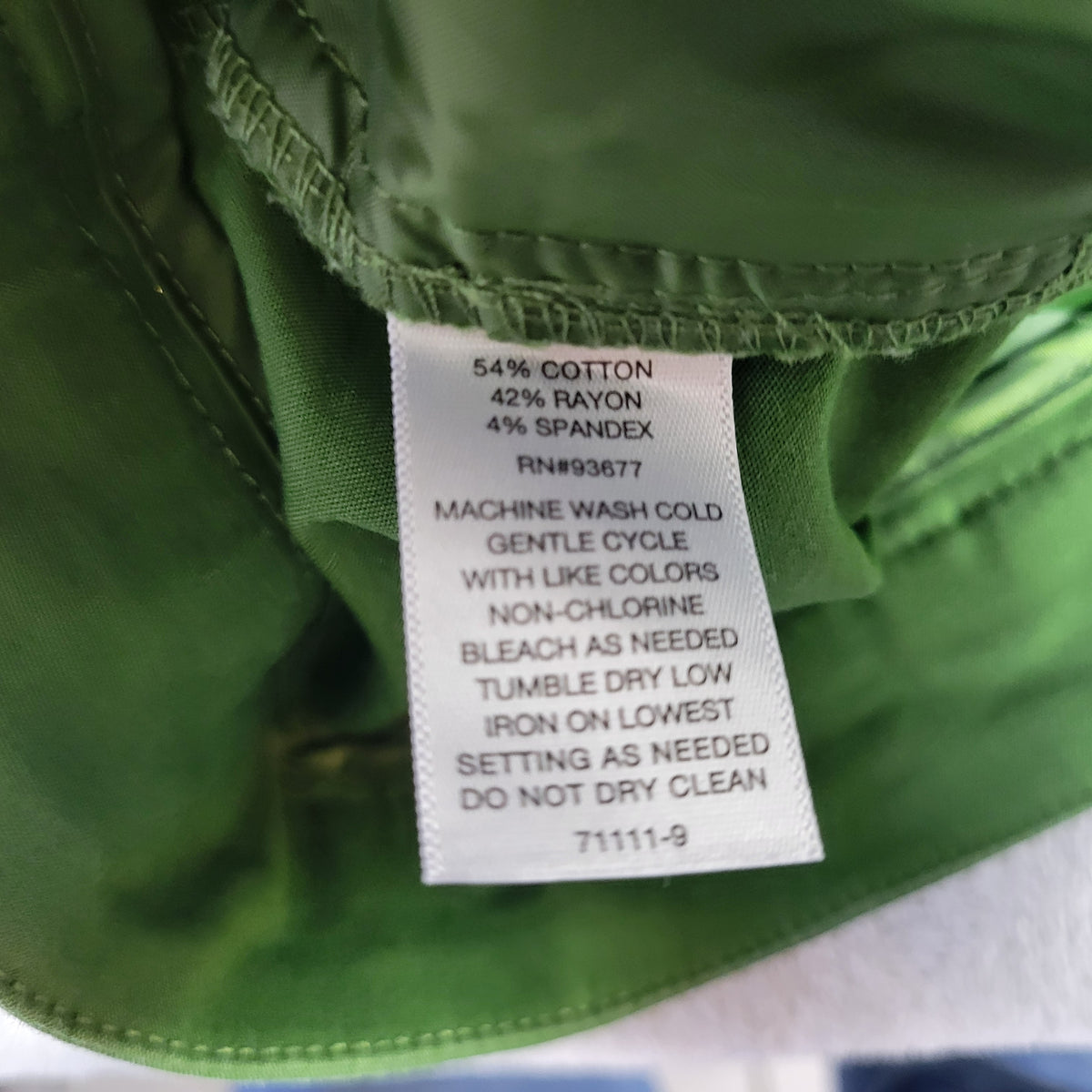 Liz Claiborne Emma Pants 20W Green Straight Leg Elastic Waist GRE39E