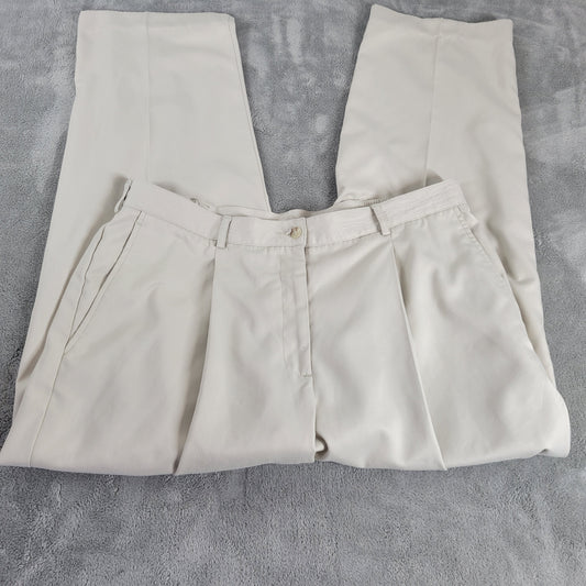 Liz Claiborne Elisabeth Pants 20P Petite Off White Straight Leg WHI18E