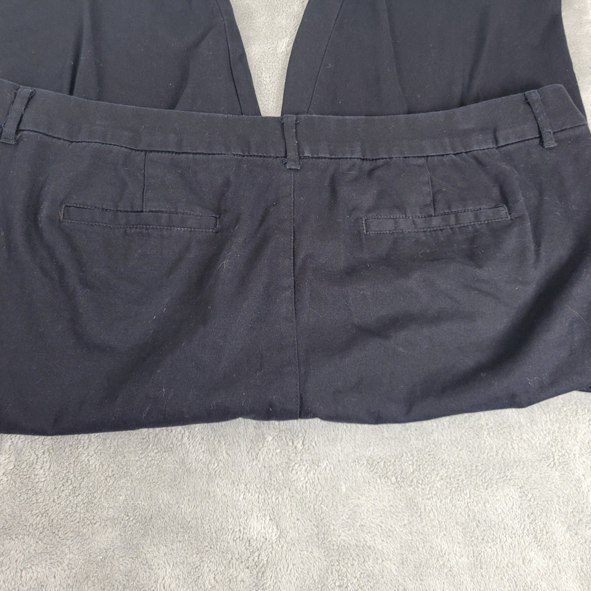 St John's Bay Women 24W Black Cropped Capri Pants Elastic Waist Straight BLA89E