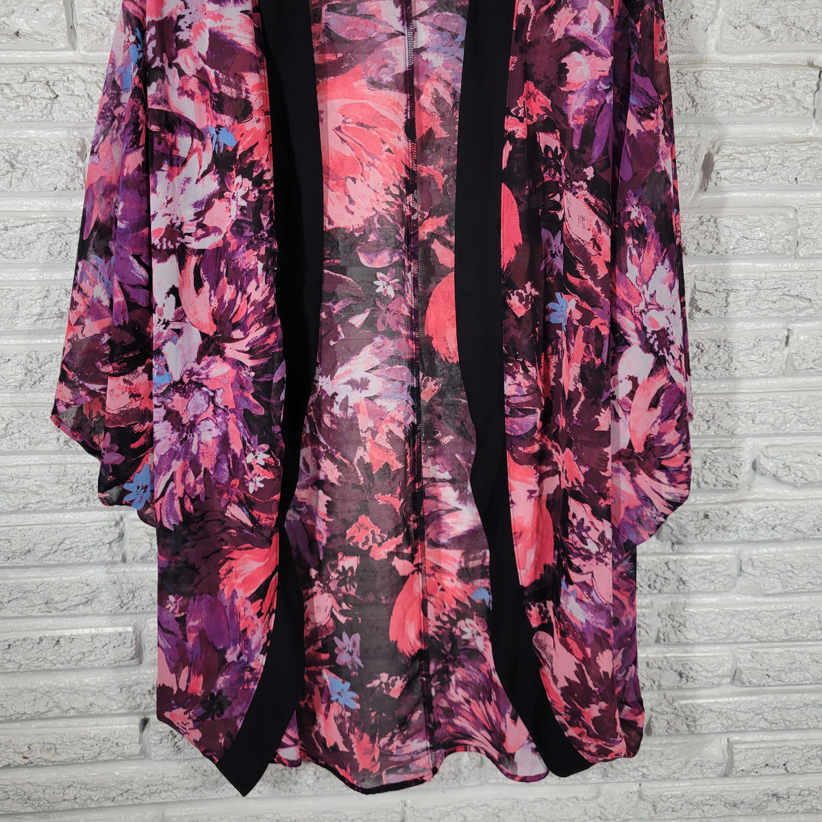 Catalina Swim Coverup 2X Floral Sheer Sleeveless Beach Pool Plus Open FLO65E