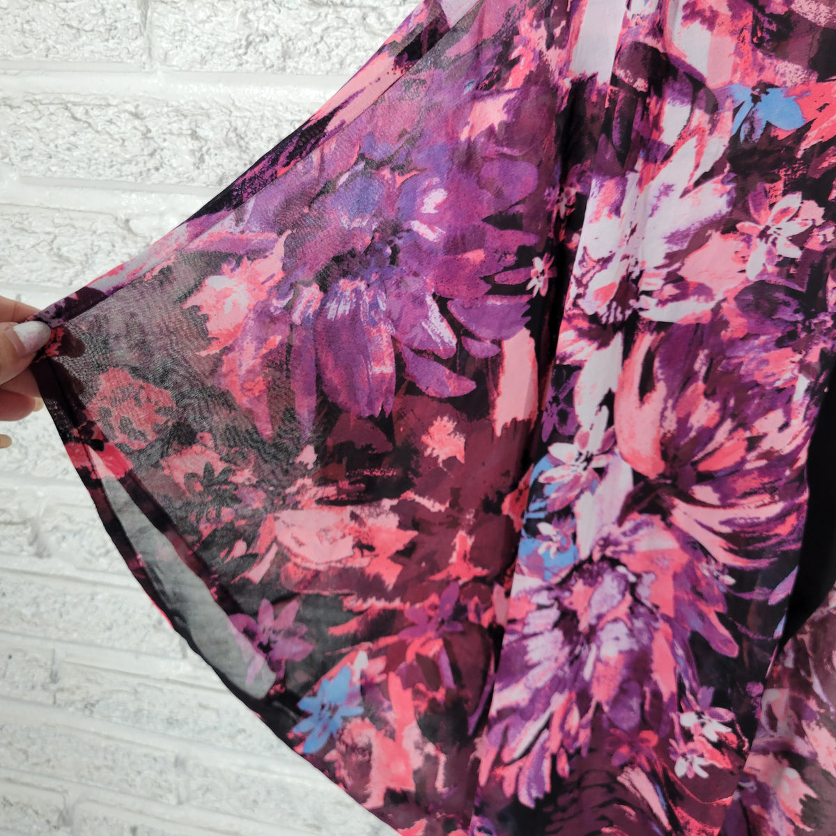 Catalina Swim Coverup 2X Floral Sheer Sleeveless Beach Pool Plus Open FLO65E