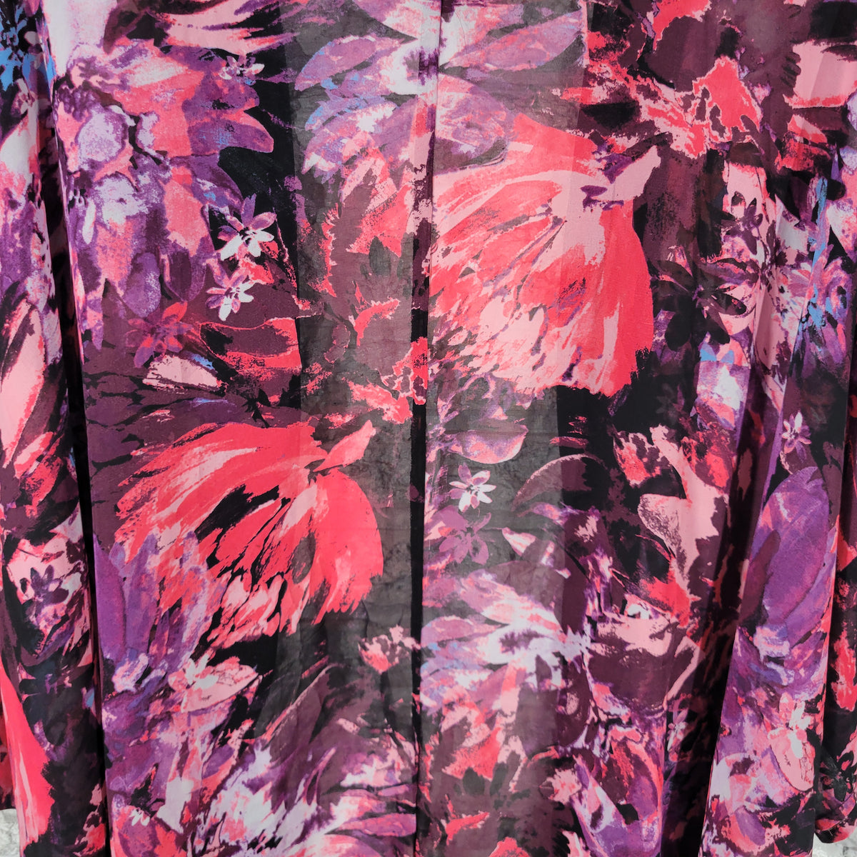 Catalina Swim Coverup 2X Floral Sheer Sleeveless Beach Pool Plus Open FLO65E