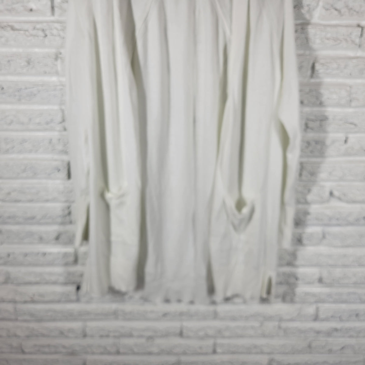 Ava & Viv White Open Cardigan Sweater Women's Plus 1X Knit Long Sleeve WHI9E