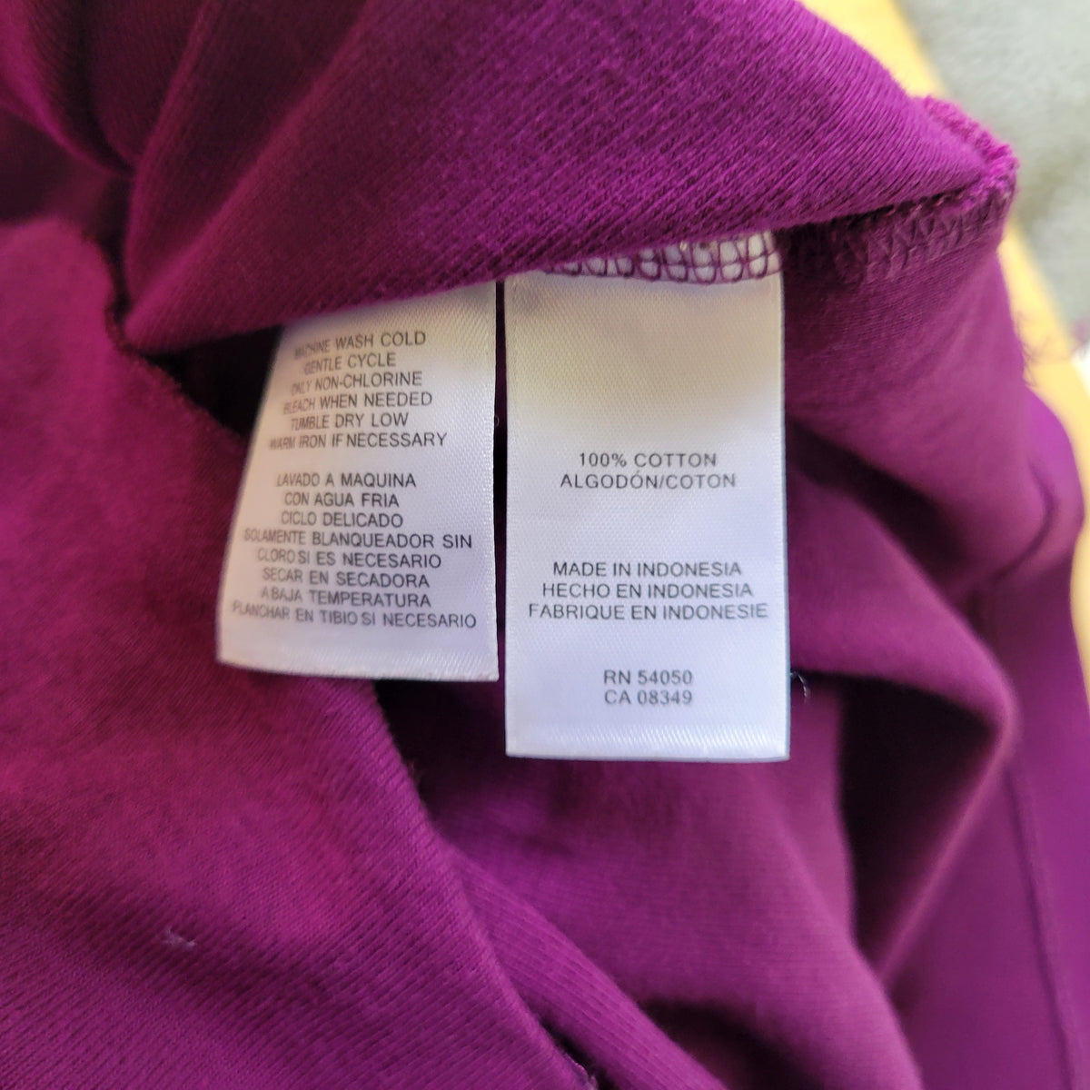 Jones New York Sport Tee 2X Purple 100% Cotton 3/4 Sleeve Top Plus Size PUR3E