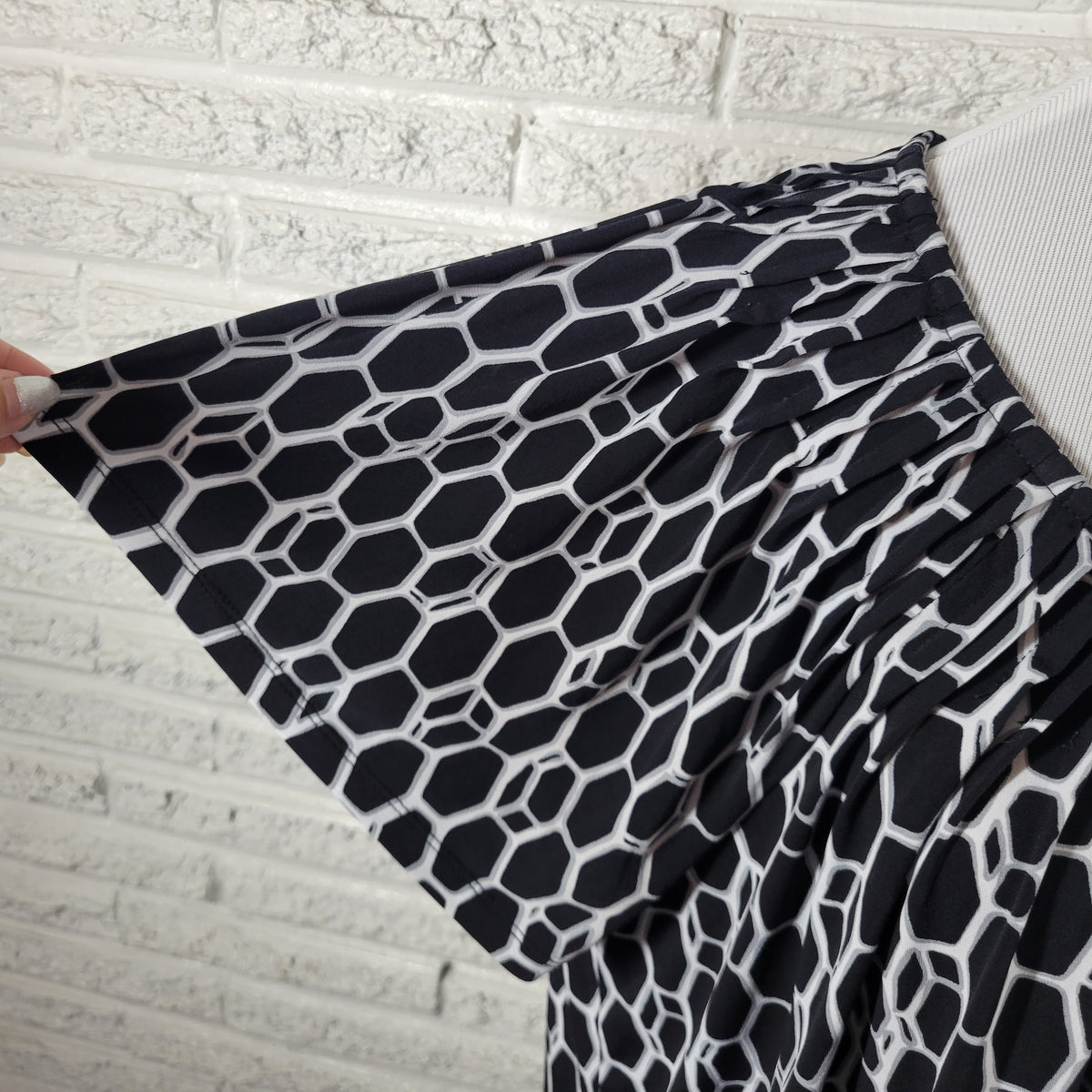 Style & Co Black White Geometric Tunic Top Women's Plus Size 2X GEO22E