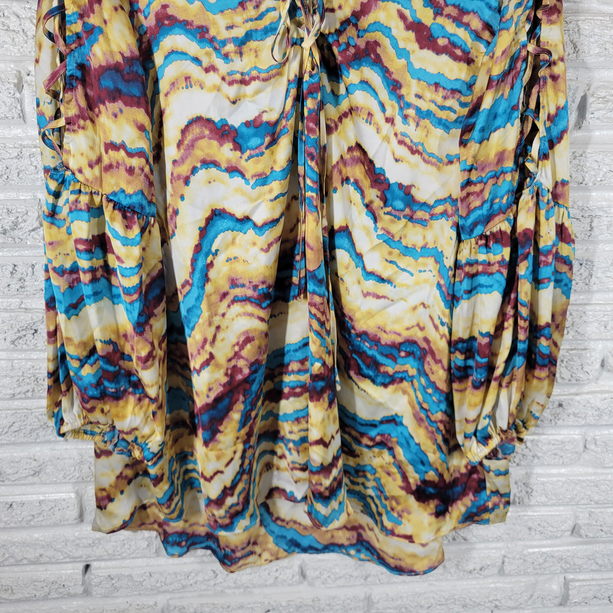Cato Cold Shoulder Watercolor Top Women 26W 28W Crisscross Cold Shoulder WAT106E
