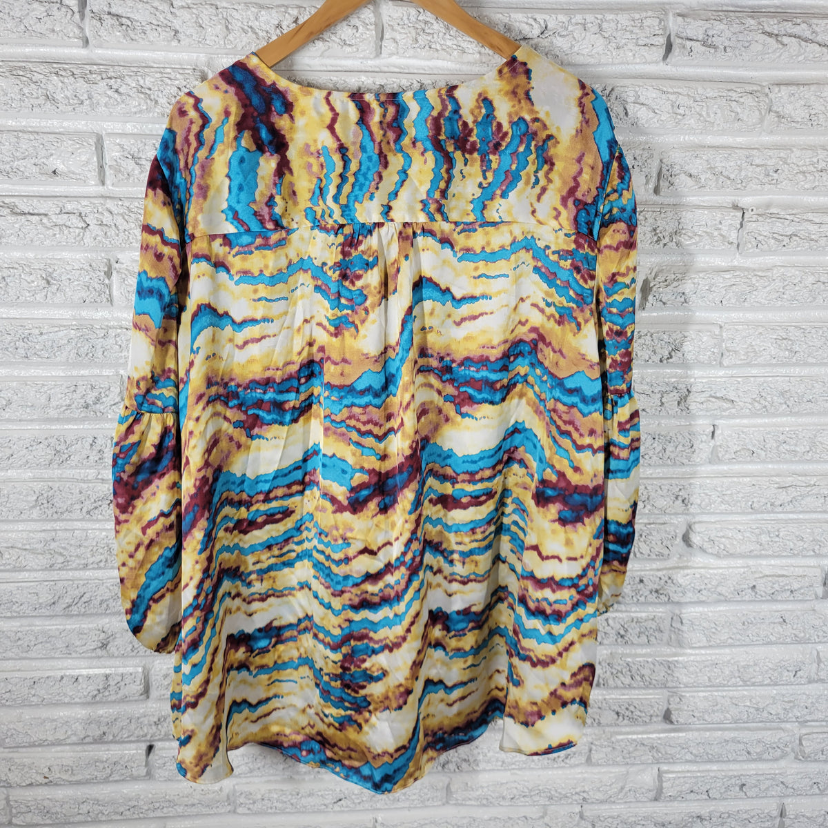 Cato Cold Shoulder Watercolor Top Women 26W 28W Crisscross Cold Shoulder WAT106E