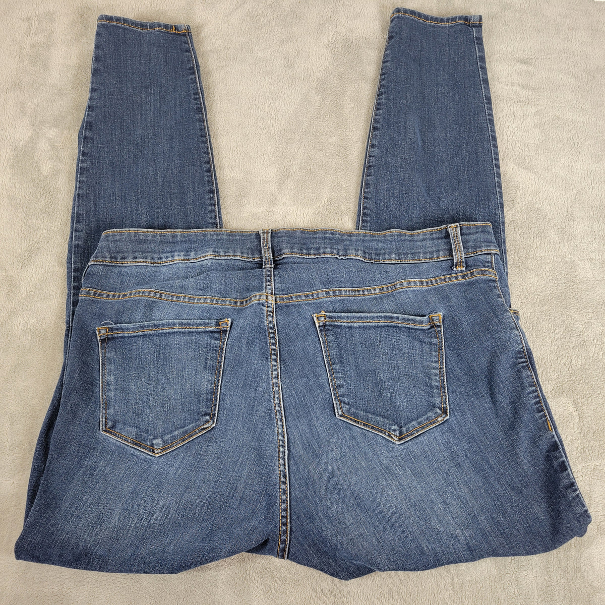 Old Navy Rockstar Skinny Jeans Womens 20 Plus Dark Wash Denim Stretch 5-Pocket SKI8E