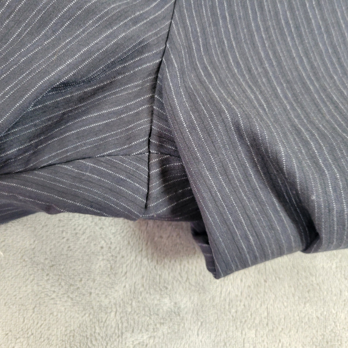 Simply Vera Wang Pants XXL Gray White Pinstripe  Elastic Waist Bootcut STR93XE